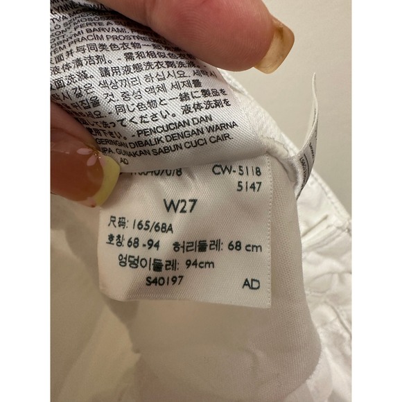 Levi's 711 Skinny Women's White Distressed Denim Jeans Size 27 - Picture 8 of 13